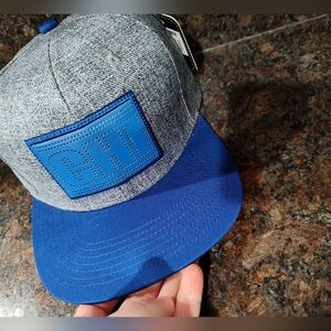 Blue and Gray Snapback Cap